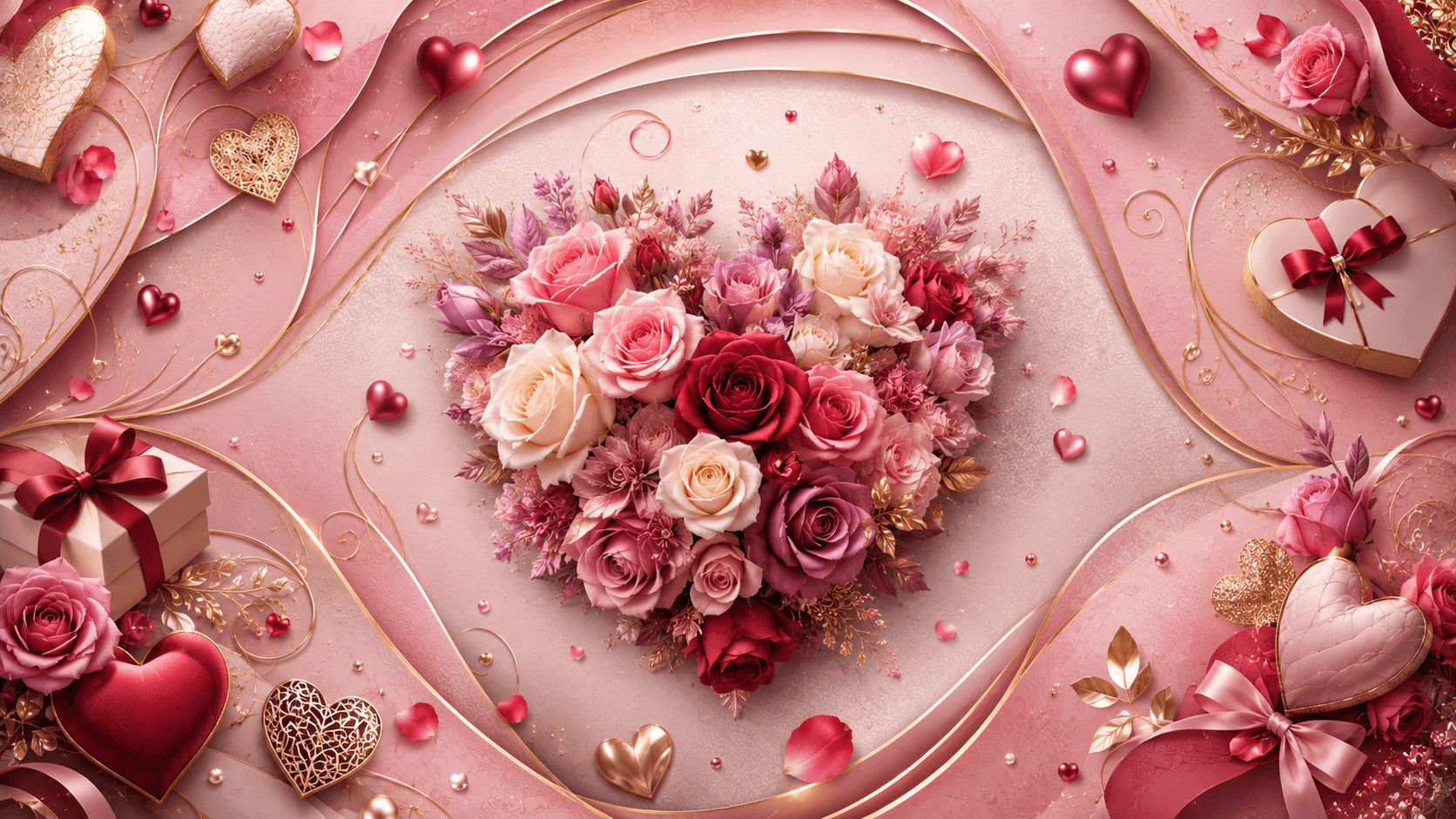 Xem trước mẫu voucher Valentine · Chéo 1